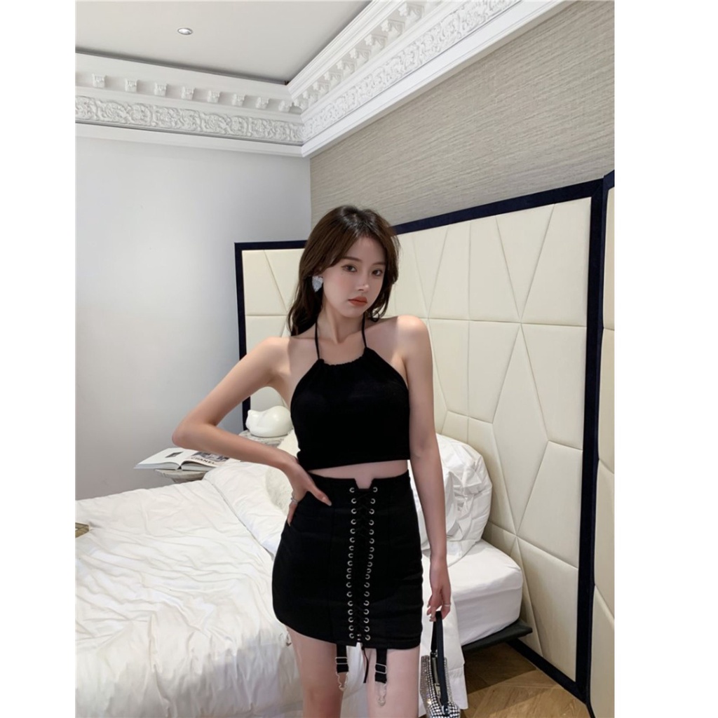 Áo yếm cột dây hở vai khoe xương quai xanh, áo croptop nữ thời trang gợi cảm Thuncastore