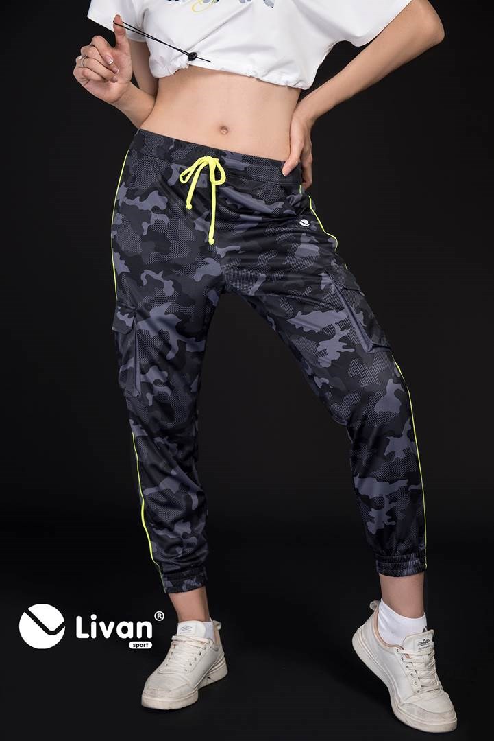 Quần Jogger Nữ Rằn Ri LIVAN SPORT Cao Cấp