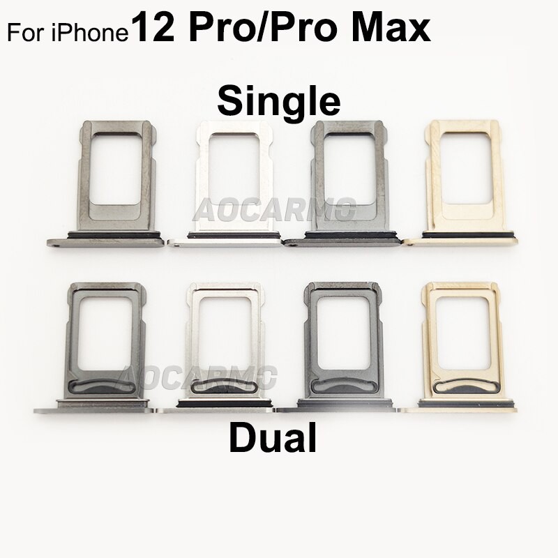 Khay sim iPhone 12 Pro/ 12 Pro Max bản 1 SIM/ 2 SIM ZIN có Ron Chống Nước