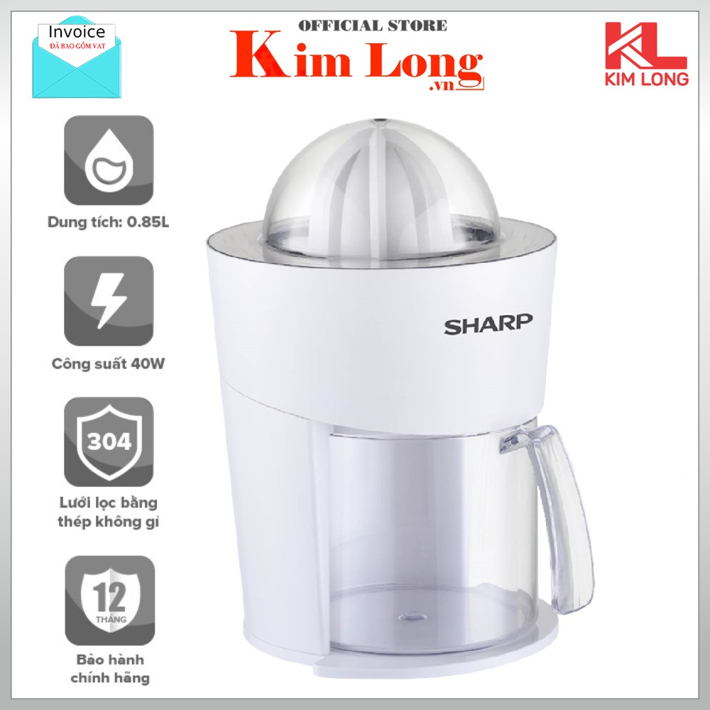 Máy Vắt Cam Sharp EJ-J408-WH 40W - Hàng Chính Hãng