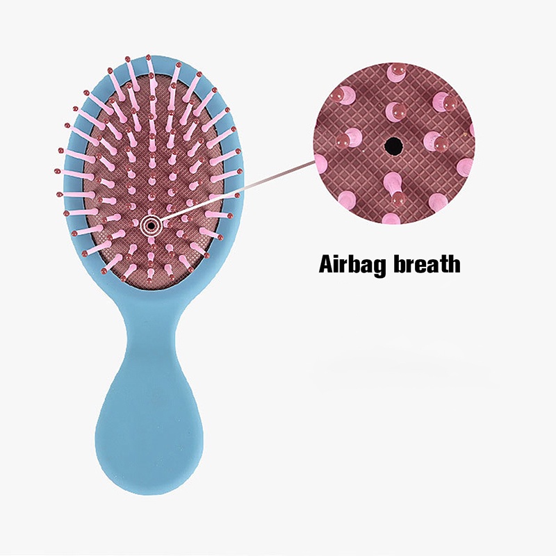 Lược Chải Tóc Mini Màu Trơn Dễ Thương Chống Thấm Nước Mát Xa Da Đầu Cho Nữ