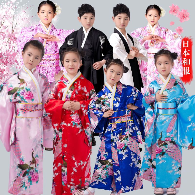 Đầm Kimono Truyền Thống Nhật Bản Dành Cho Trẻ Em, Yukata Nhật Bản Dành Cho Bé Trai và Bé Gái