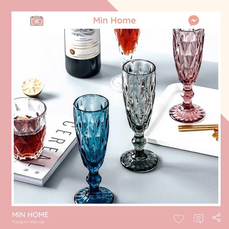 Cốc Ly Thủy Tinh Hoàng Gia Anh Sang Chảnh Hàng Cao Cấp MinHome