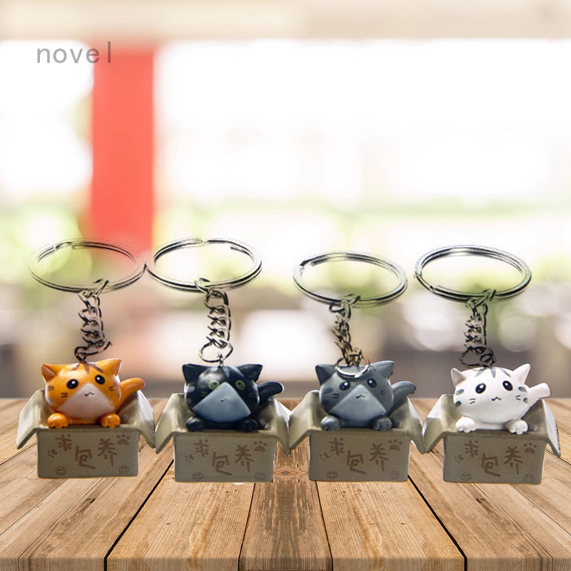 Móc Khóa Hình Mèo Hoạt Hình Đáng Yêu