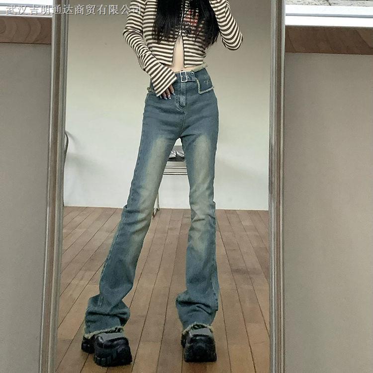 Quần jeans dài lưng cao thời trang thu đông mới dành cho nữ