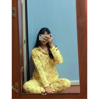 Bộ mặc nhà tay dài pijama thái