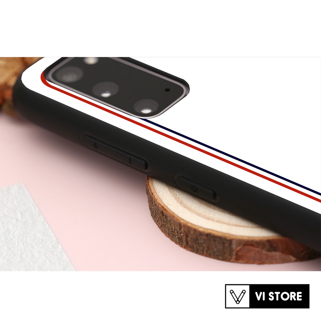 Ốp lưng Samsung Galaxy S20, S20 FE  - Thom Browne edition - Chất liệu kính cường lực