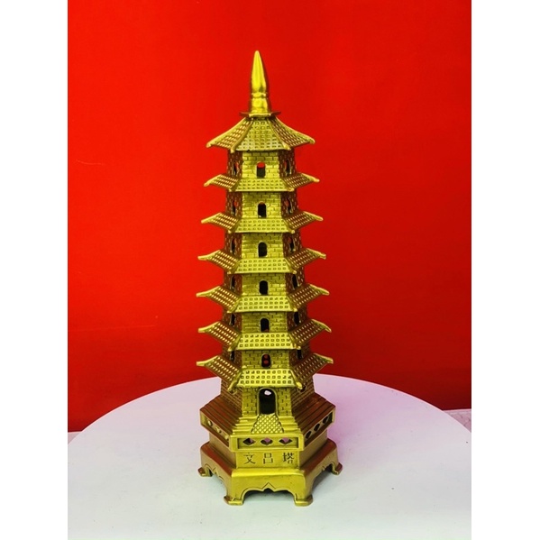 Tháp Văn Xương 7 tầng cao 32cm Vật Phẩm Phong Thuỷ Cầu Sự Nghiệp Thăng Tiến Đỗ Đạt