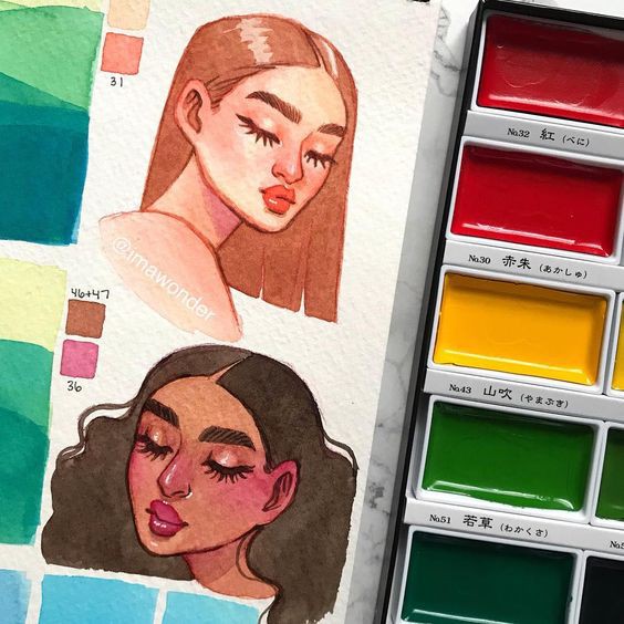 [CÚ TUYẾT] Màu Nước Gansai Tambi Kuretake Truyền Thống Nhật Bản 12, 18, 24, 36, 48 Màu