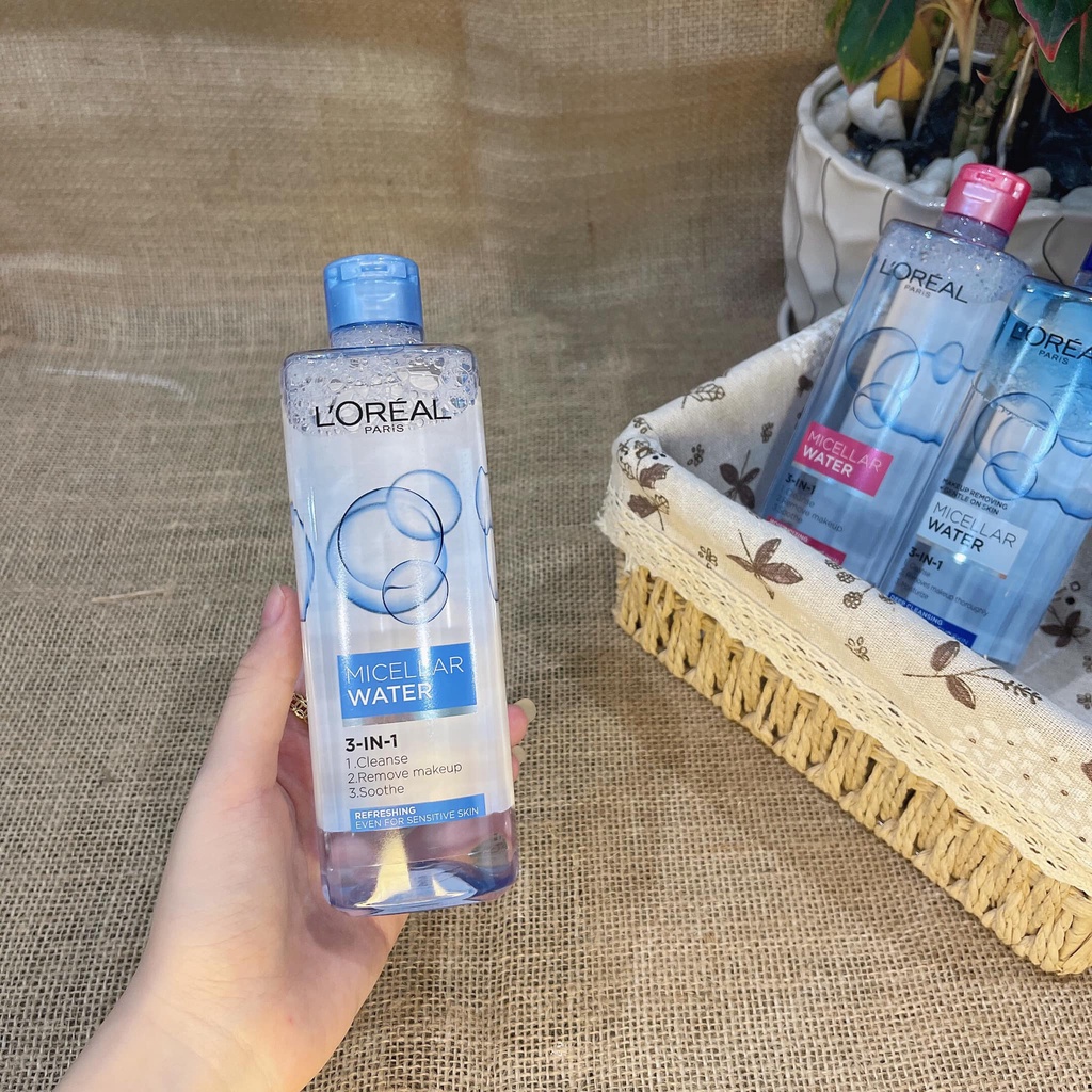 Nước Tẩy Trang Loreal 400ml - Nước tẩy trang cho mọi loại da L'Oreal Paris 3-in-1 Micellar Water 400ml