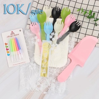 Sale bộ thìa dĩa , dao cắt bánh sinh nhật ,nến, phụ kiện sinh nhật