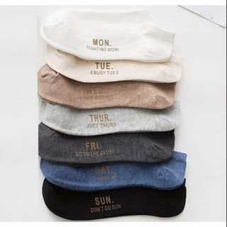 Bộ 7 đôi tất tuần MUji cho nam nữ kèm hộp