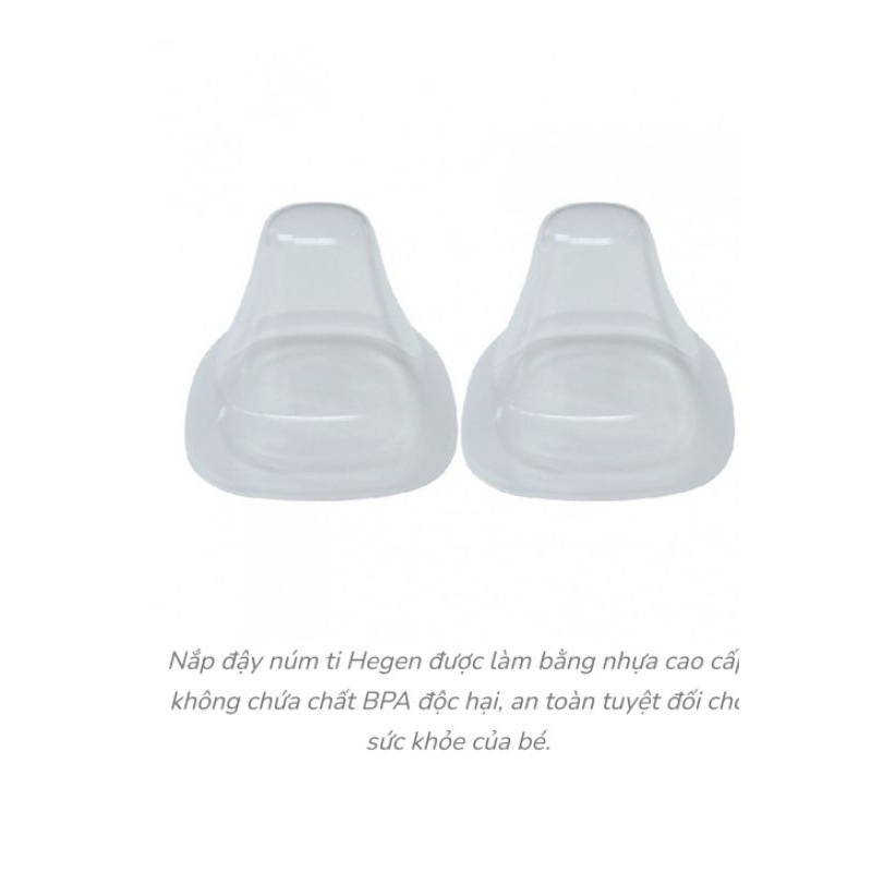 Nắp đậy núm ti bình sữa cho bé Hegen PPSU, Nắp núm ty chống bụi trong suốt - Monnie Kids