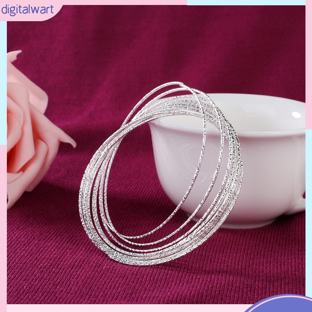 Set 10 vòng tay hợp kim thiết kế đơn giản cá tính dành cho nữ