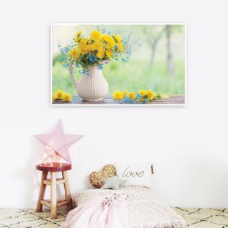 Tranh canvas treo bàn ăn khung viền trắng - SR186