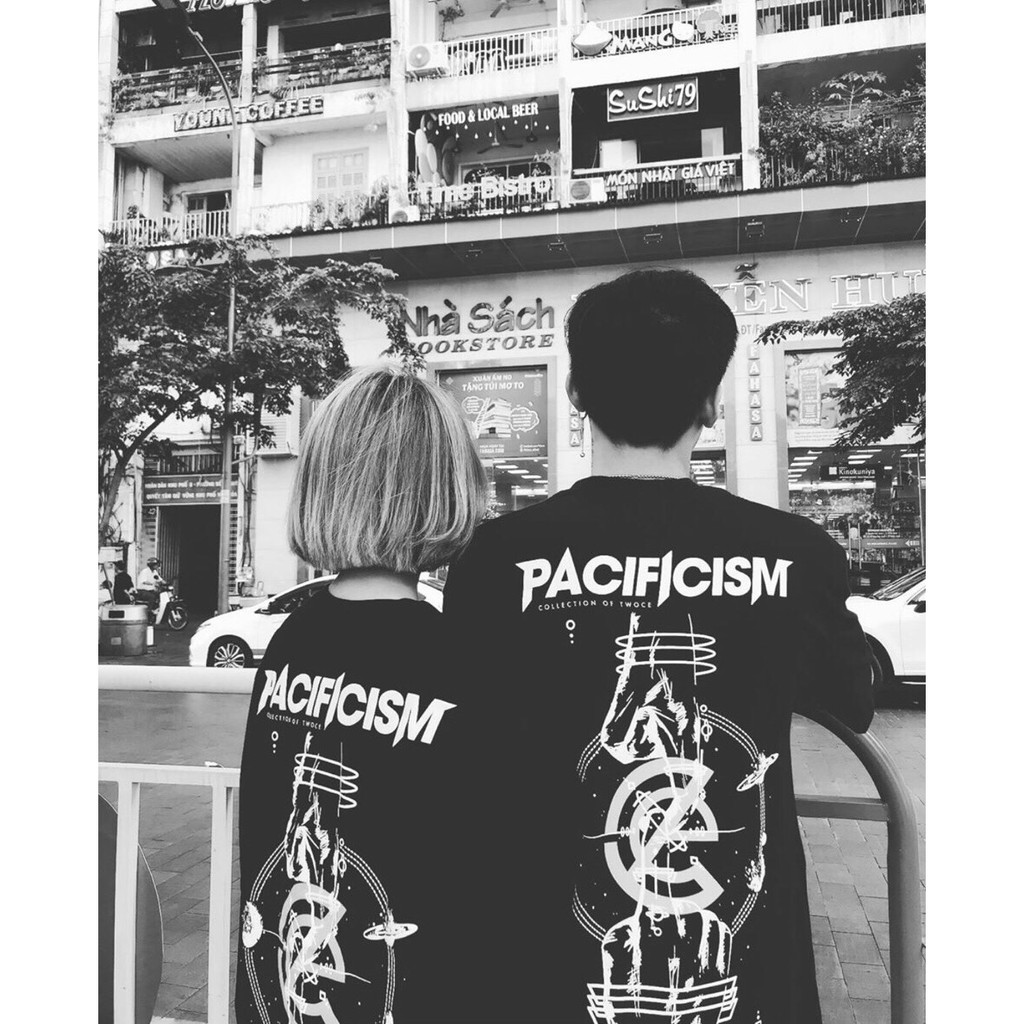 Áo Thun PACIF Đen PACIFICISM Nam Nữ Ulzzang Unisex 1hitshop | BigBuy360 - bigbuy360.vn
