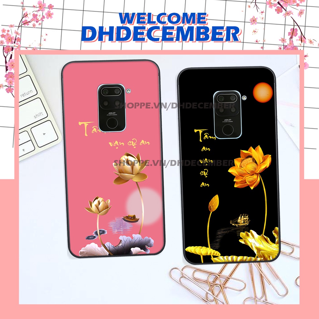 Ốp lưng Xiaomi REDMI  NOTE 9 in hình thư pháp tâm an vạn sự an ,mã đáo thành công SIÊU CHẤT