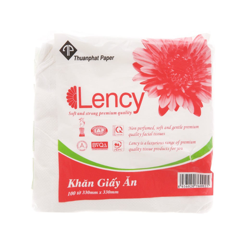 Giấy Ăn Lency Hương Tự Nhiên (100 Tờ)