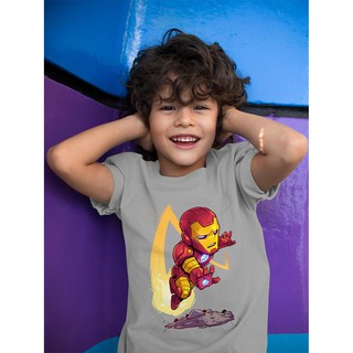 Áo Thun Bé Trai - Chibi Avenger - Iron Man Cao Cấp