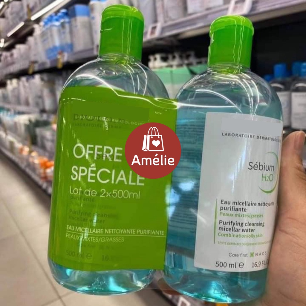 Tẩy trang B.I.O Micellar Water đủ size bản xanh cho da dầu, hồng cho da nhạy cảm