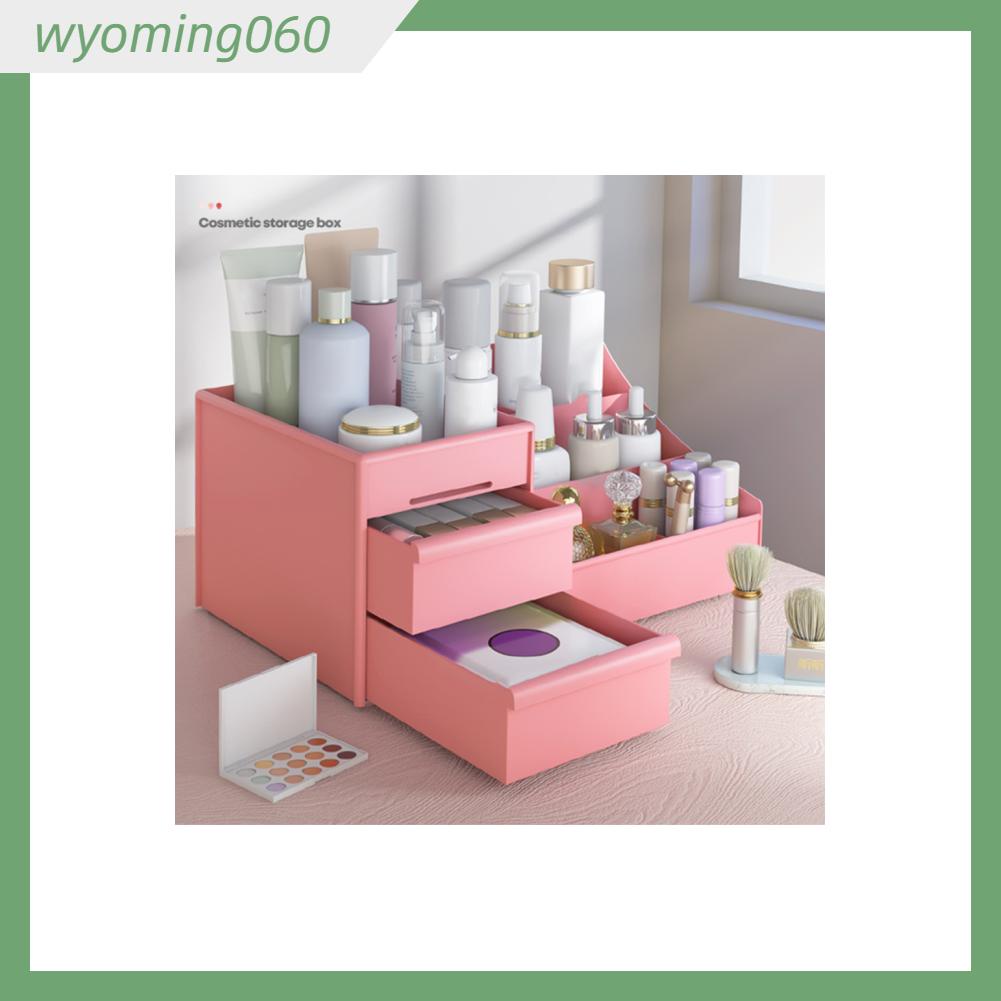Wyoming060 Makeup Storage Case Plastic Cosmetic Drawer Box Multifunctional Drawers for Bathroom Counter