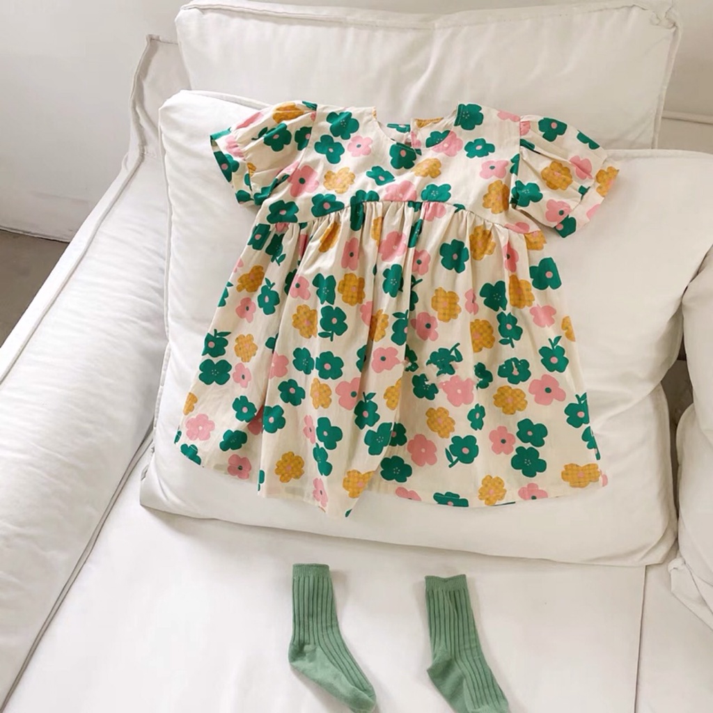 Váy Trẻ Em Hml (10-40KG) Tay Dài Thu Đông, Đầm Cho Bé Gái 1,2,3,4,5,6,7,8,9,10 Tuổi Size Đại Mã A36