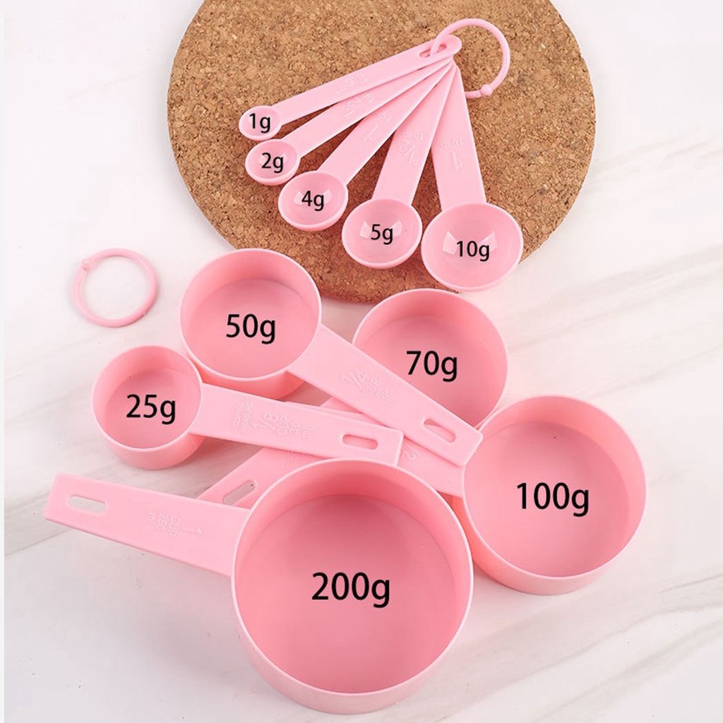 Set 10 muỗng đo lường làm bánh bằng PP DIY tiện dụng