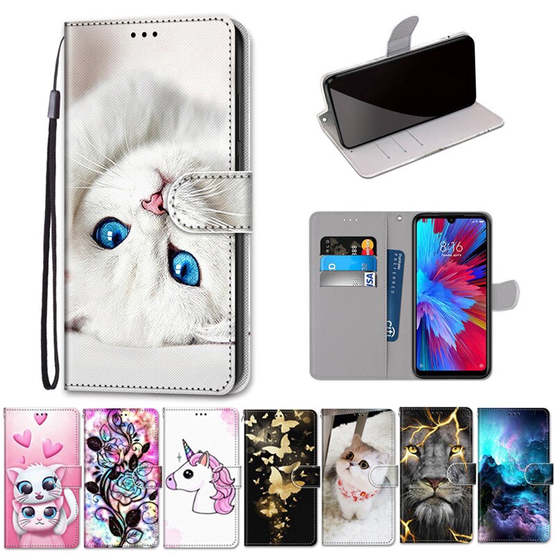 Case For LG G7 G8 Thin Q K10 2018 K40 K8 Q6 Q60 V40 V50 X Power Q stylo 4 5 case Flip leather Cartoon pattern wallet stand case