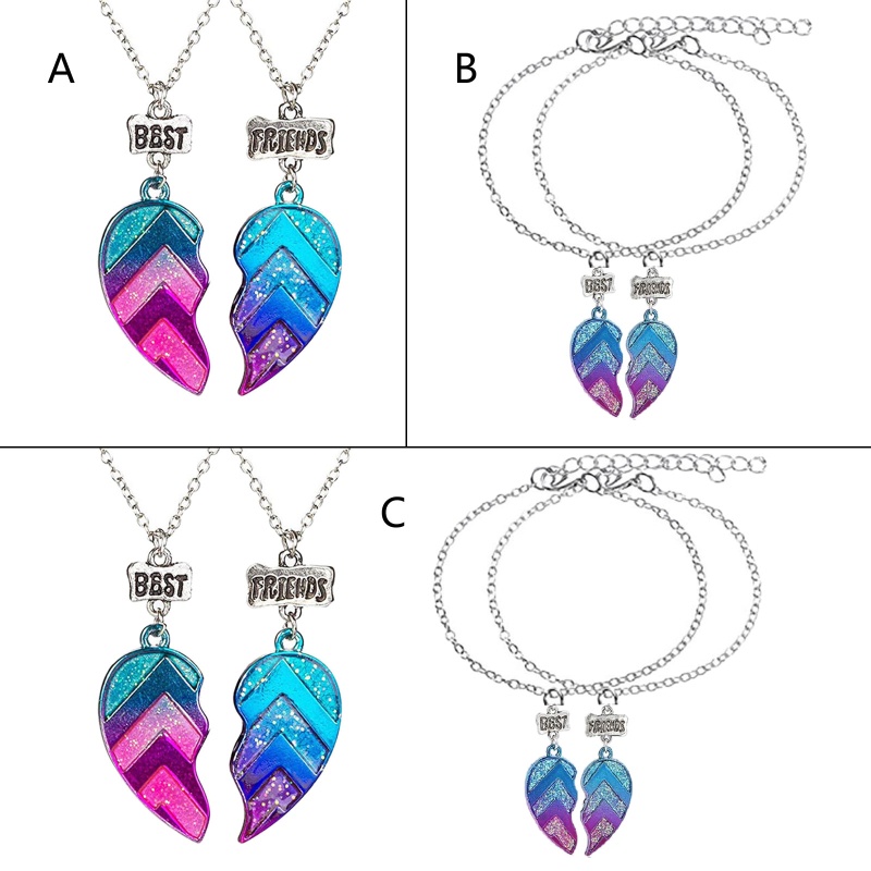 Bộ 2/4 vòng tay mặt trái tim thời trang cho bạn thân