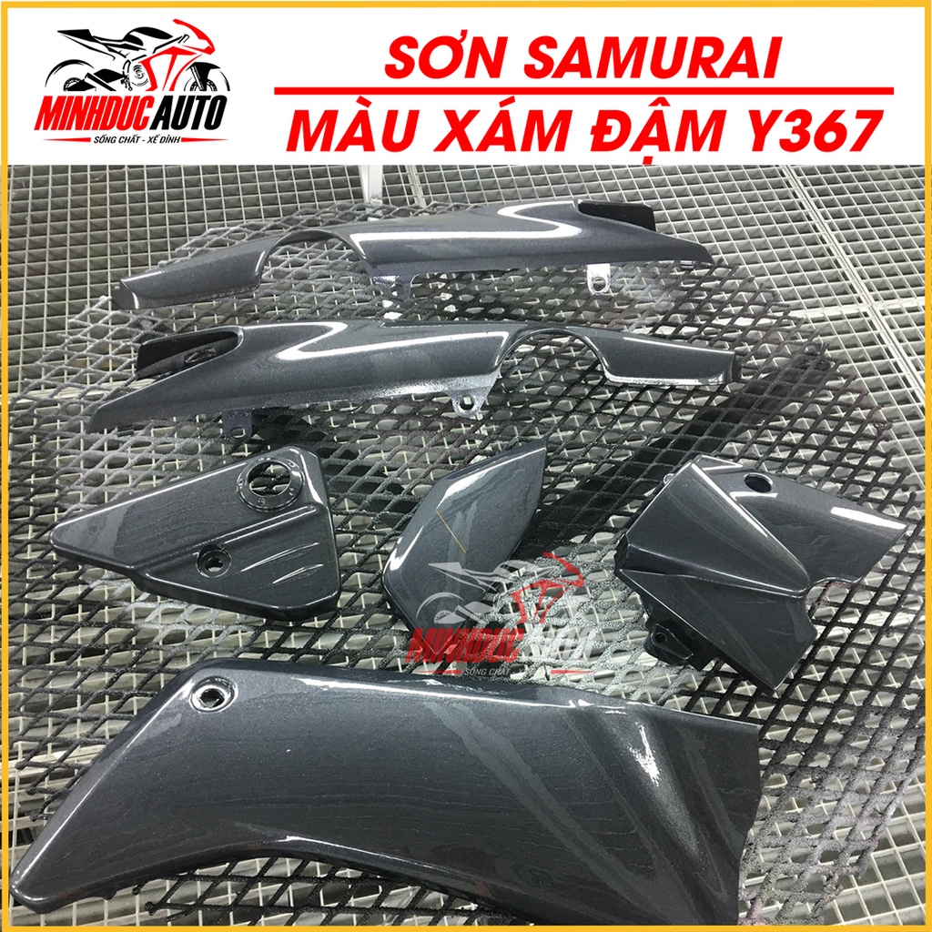 Sơn Samurai màu xám đậm Y367  - chai sơn xịt cao cấp dành cho sơn xe máy