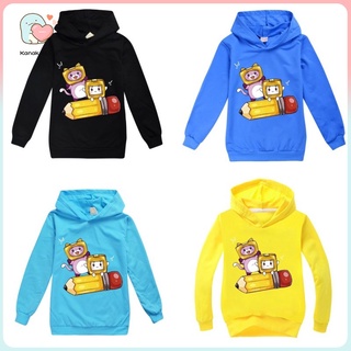 Áo Hoodie tay dài in chữ LANKYBOX cho bé