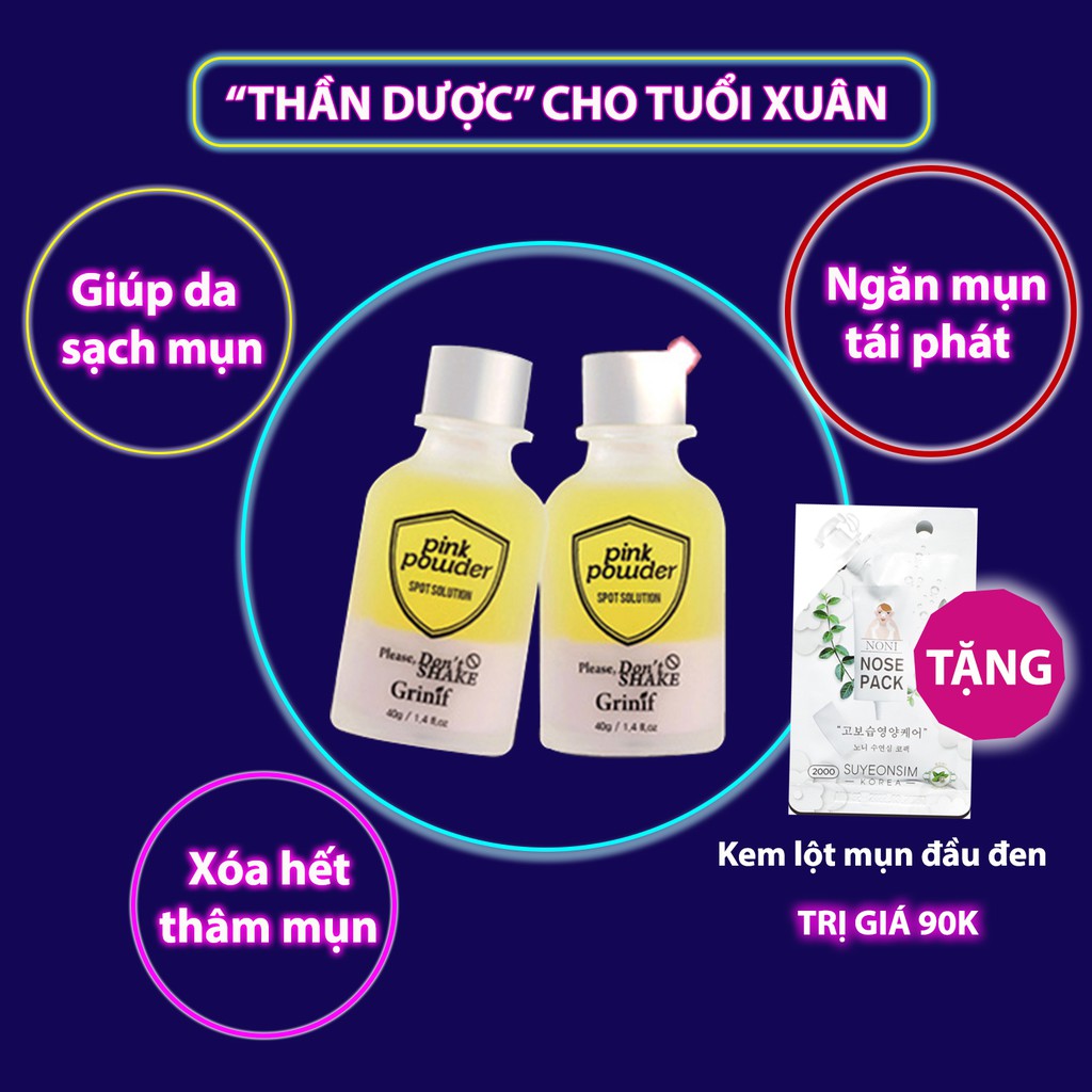 Tinh dầu giúp giảm mụn, ngăn ngừa mụn, giảm sưng tấy Grinif Pink Powder 40g | BigBuy360 - bigbuy360.vn