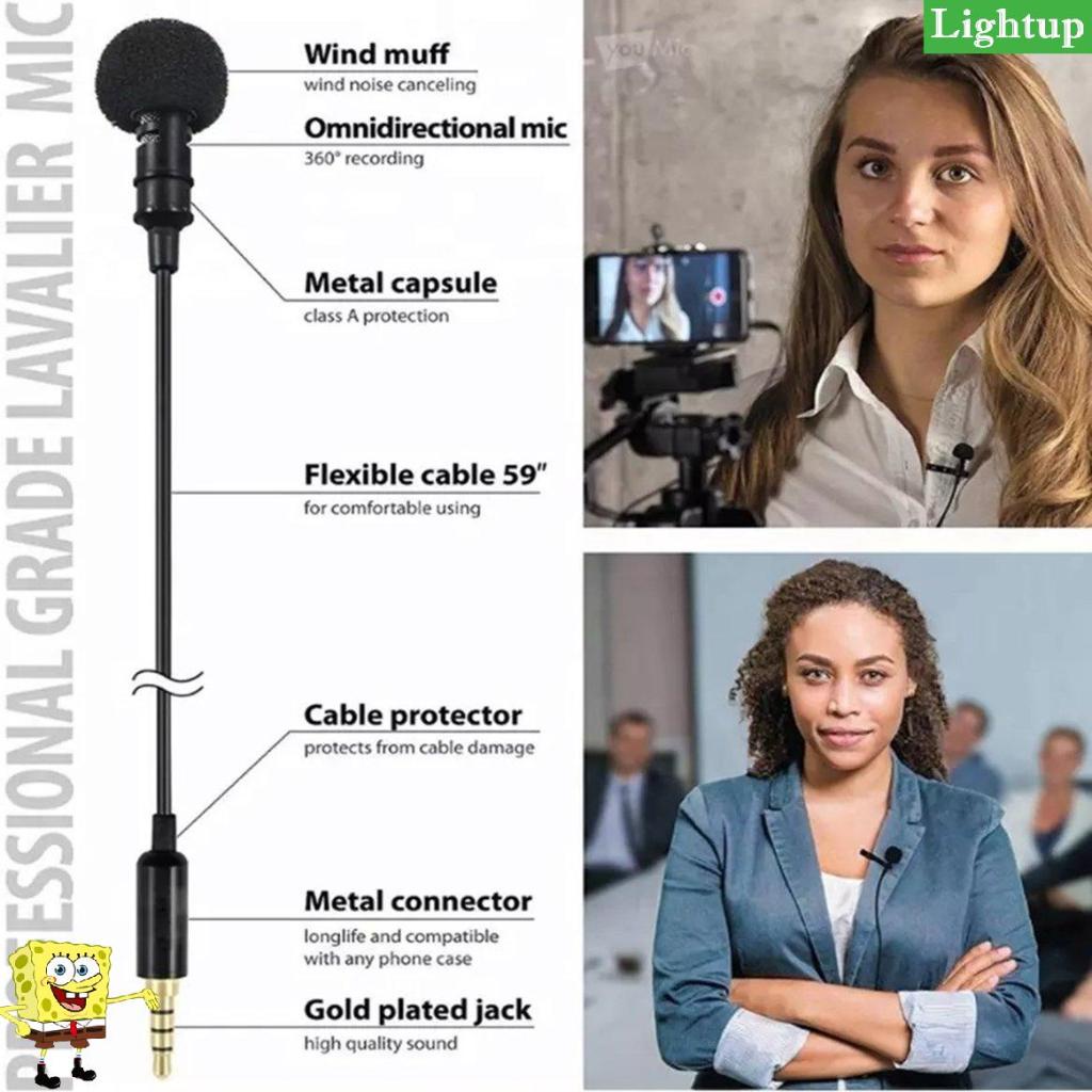 Vòng đeo tay kẹp micrô 3,5 mm cho điện thoại di động Micrô kẹp nói chuyện