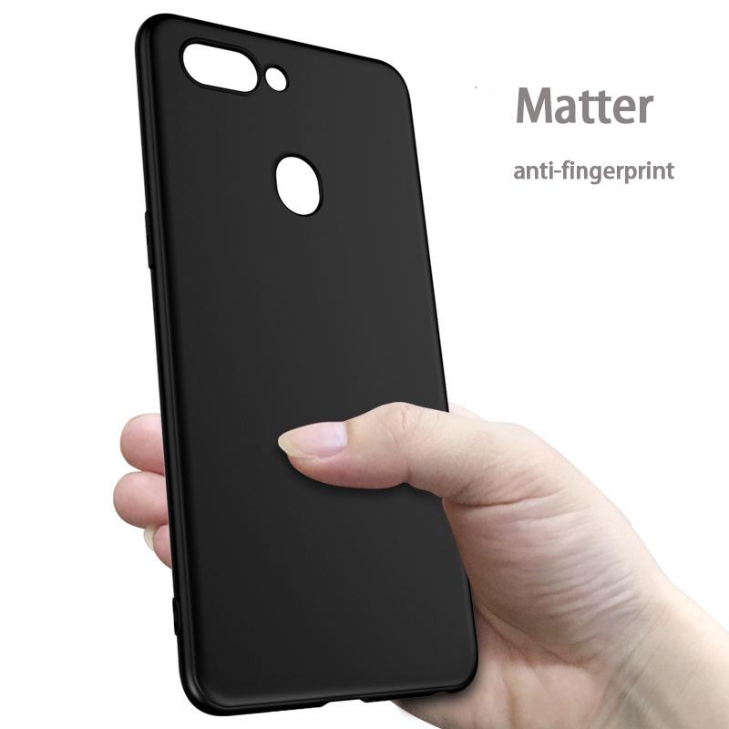 Ốp điện thoại mềm nhám màu đen cho OPPO K1 R15X A7 A5 A3 A3S R17 Pro R11S R11 R9 R9S R7 Plus R7S F11 Pro