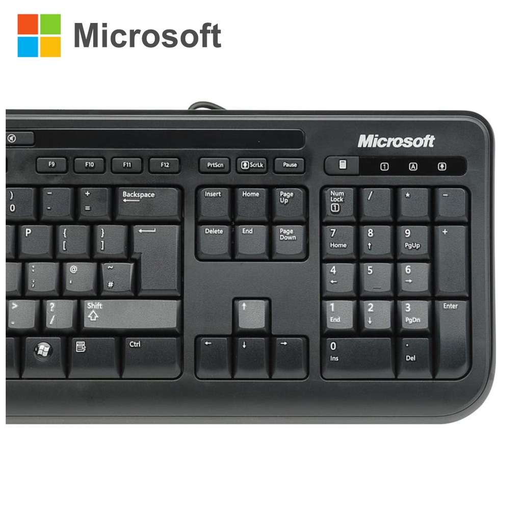 Bộ Bàn Phím Và Chuột Có Dây Microsoft 600 - APB-00018 - Hàng Chính Hãng
