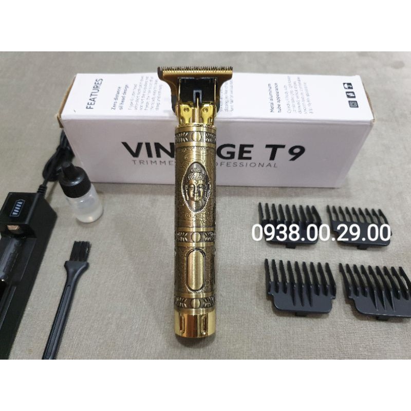 Tông Đơ Cạo Viền Vintage Agoda T9  Lưỡi T-Blade 0.1mm Cạo Chấn Chuyên Nghiệp.(Ảnh thật)