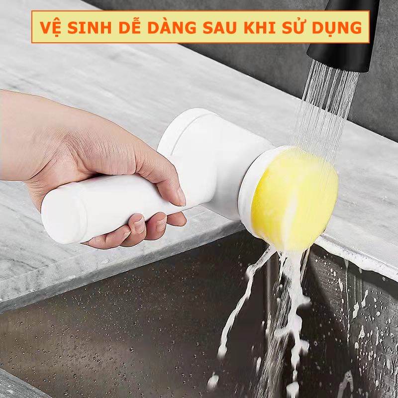 Máy Cọ Rửa Điện Đa Năng Sạc USB, Bàn Chải Vệ Sinh Bếp, Bồn Rửa Mặt, Đánh Giày, Đánh Bóng Magic Brush MKS056