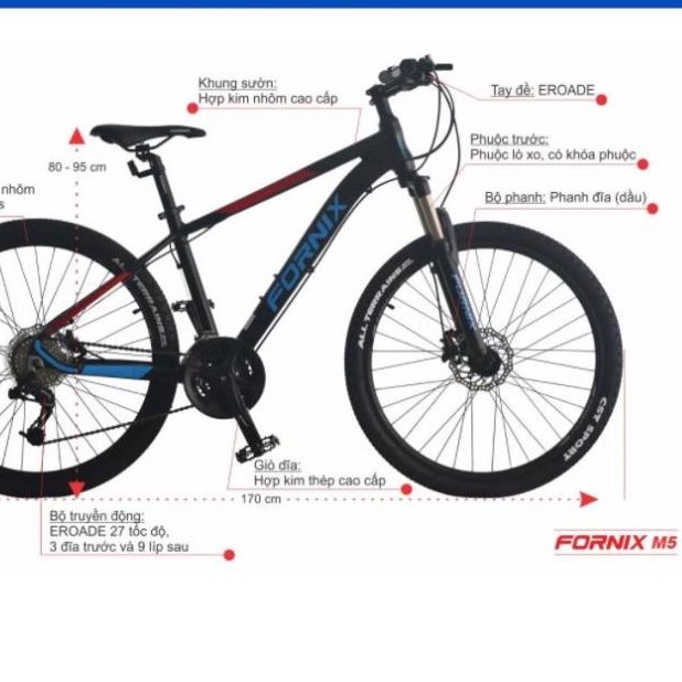 Xe Đạp Địa Hình 26 Inch Fornix M5 Khung Nhôm