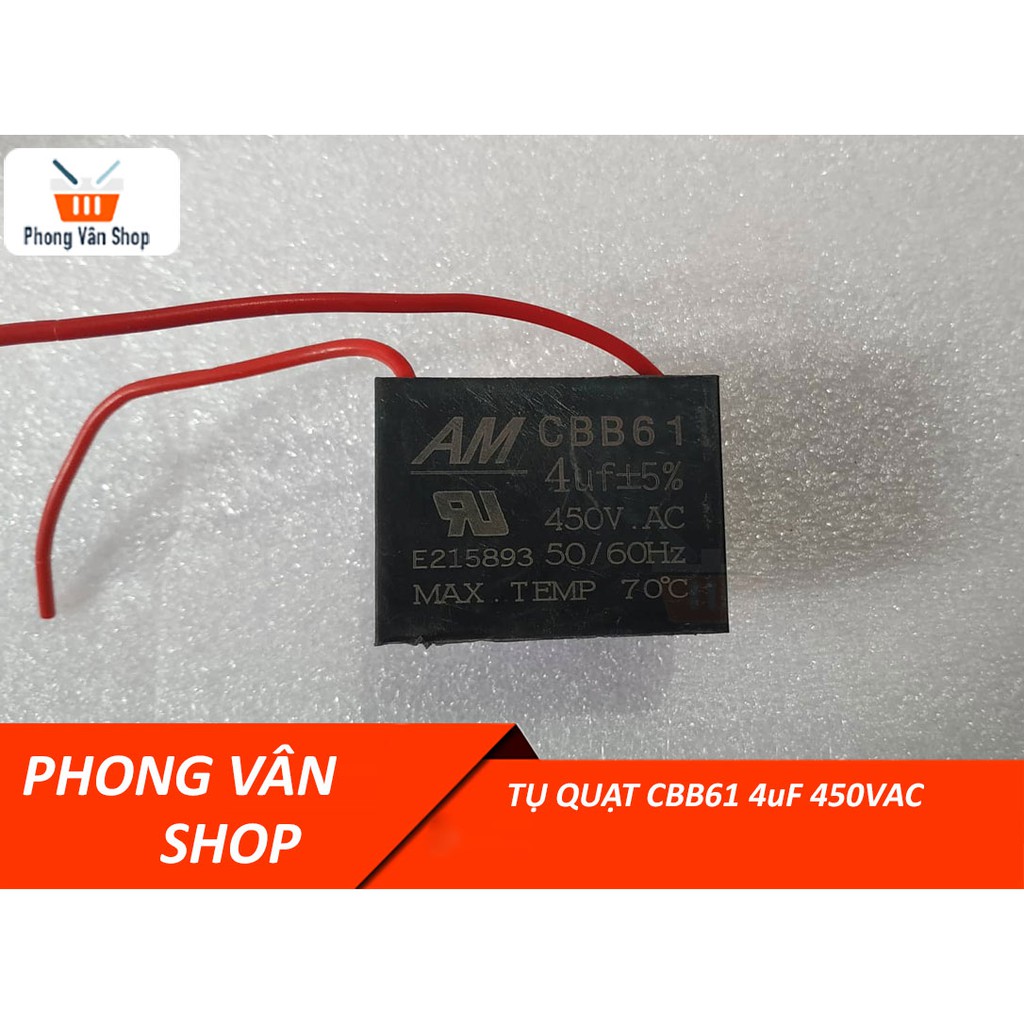 Tụ Quạt CBB61 4uF 450VAC - Tụ 4uF