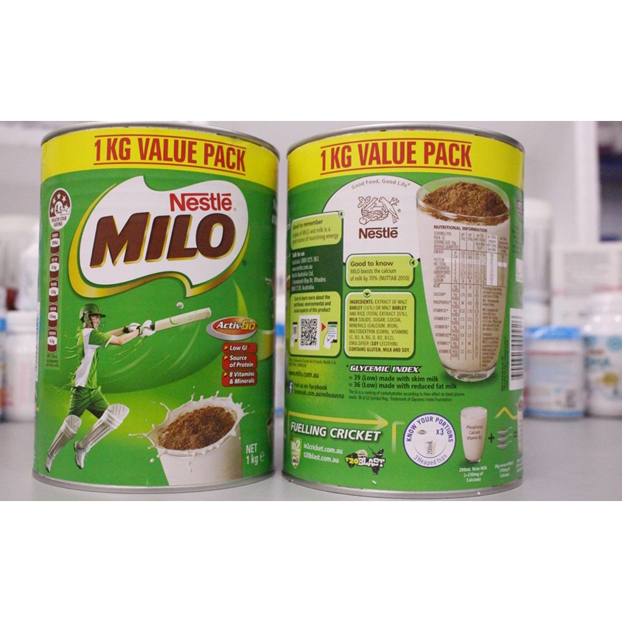 Sữa Milo hàng Úc, Sữa phát triển chiều cao vượt trội cho bé hộp thiếc trơn 1kg