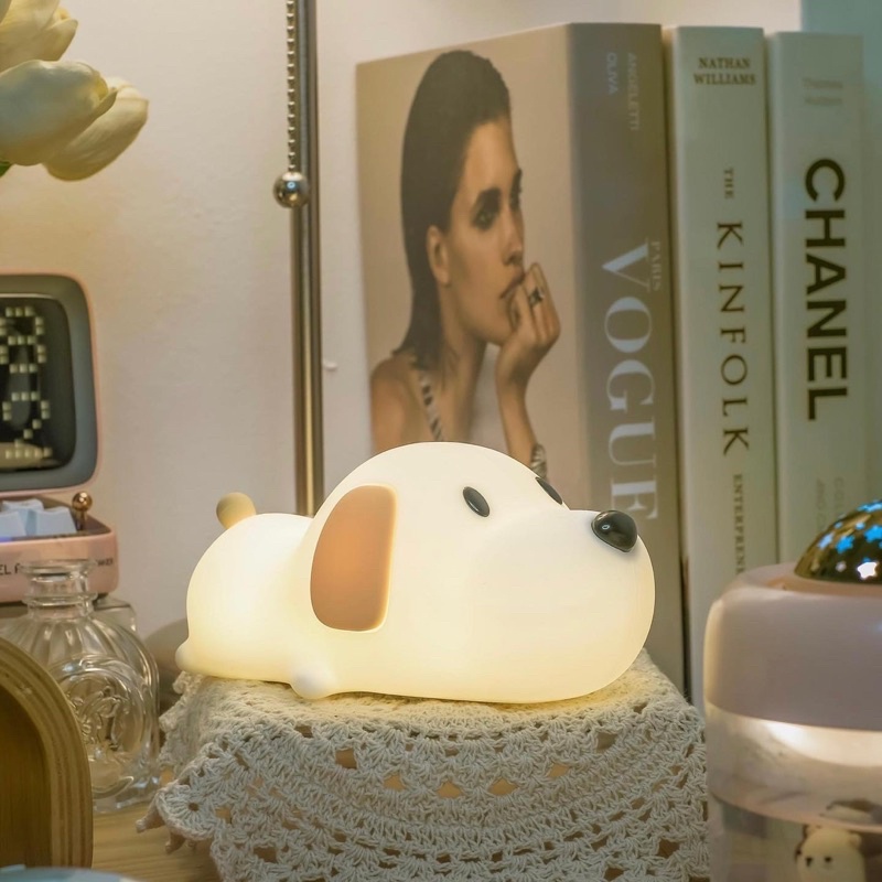 Đèn ngủ silicon cún con đáng yêu món quà dành cho bé