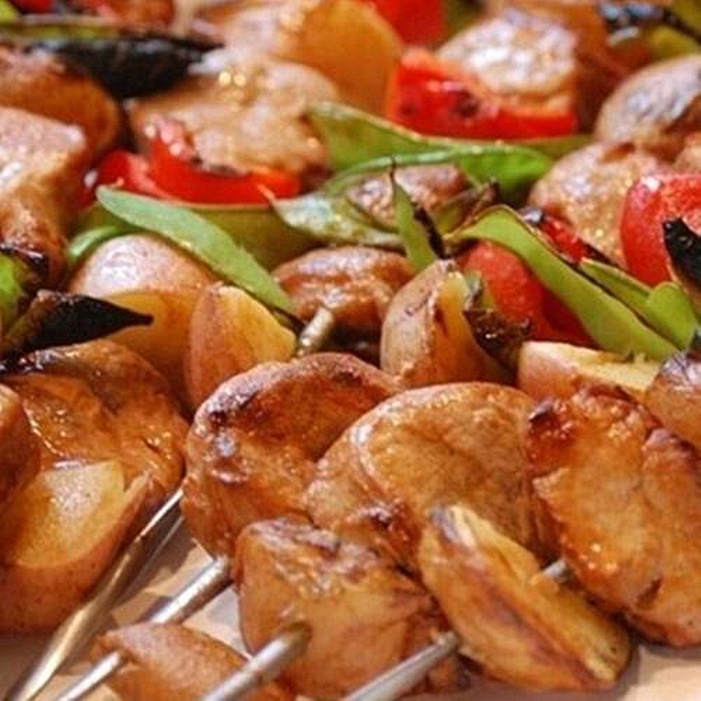 Bộ 10 xiên nướng BBQ bằng thép không gỉ kích thước 14&quot;