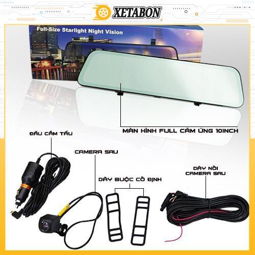 Camera Hành Trình Tràn viền X10 Xetabon - Full HD 2 cam trước sau Hỗ Trợ Quay Đêm Cực Nét - 1 Đổi 1 Trong 12 Tháng