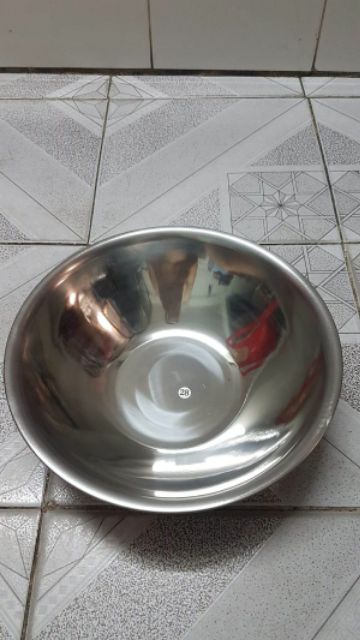 Combo 5 cái thau 18 ,20,22,24,và 28cm inox 430 cao cấp ,dày 5zem