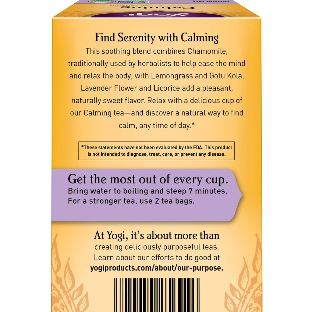 [Yogi 2023] Trà Hữu Cơ Giúp Tĩnh Tâm, Làm Dịu Căng Thẳng - Yogi Tea Calming