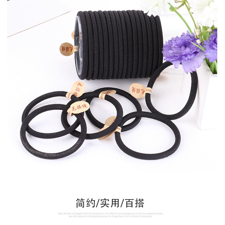 Chun buộc tóc dây đen Hàn Quốc - Nhiều Họa Tiết
