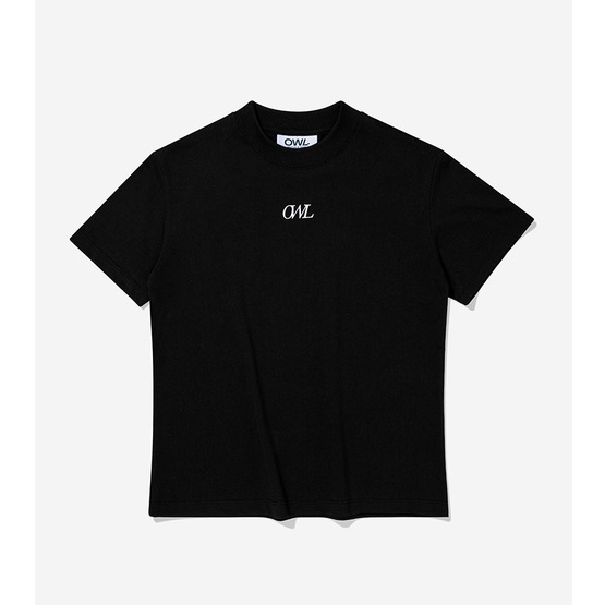 Áo thun nữ Owlbrand thêu logo /Đen