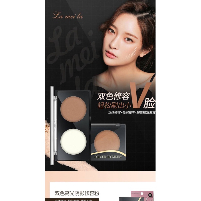 Bảng Phấn Tạo khối - Highlight - Che khuyết điểm 2 ô Zu Cosmetics