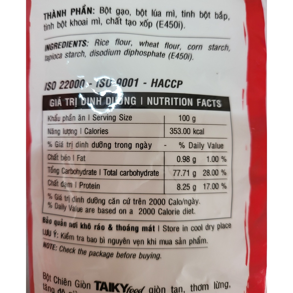 [Gói 1Kg] BỘT CHIÊN GIÒN [VN] TÀI KÝ Crispy Fry Mix (halal)