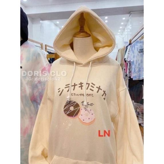 Áo hoodie bánh vòng donut chữ nhật